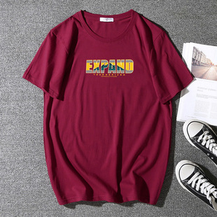 New Style Pure Cotton plus size Men's Short-sleeved Fatty Fat Guy Plus Large Size Loose Casual T-shirt Base Shirt Top Trendy