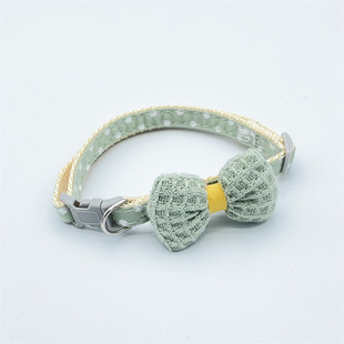 Cat Collar Pet Accessories Wholesale Factory Cute Bow Cat Dog Collar Adjustable Pet Collar