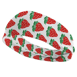 Strawberry headband men's and women's same elastic hair band printed hair band Sports hair band fruit spring and summer