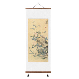 Qing Jiang Pu "Lan Shi Tu" Living Room Study Tea Room Decorative Painting Hanging Painting Hallway Ink High Definition Scroll Calligraphy and Painting