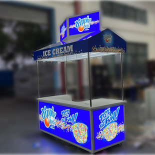 Exhibition Sales Carts Yakult Product Display and Sales Mobile Carts Can Be Customized with Pictures of Mobile Sales Carts