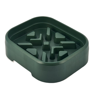 New pet eating bowl ceramic stainless steel dog food bowl detachable separation with bracket single anti-choking slow eating bowl