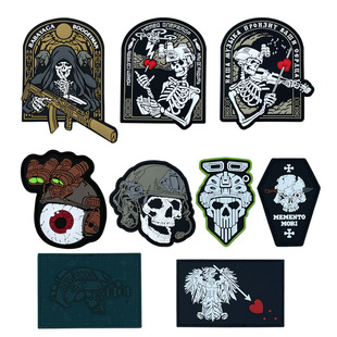 PVC Skull Call of Duty COD Velcro Chapter Helmet Black and White Badge Tactical Morale Patch Armband in stock