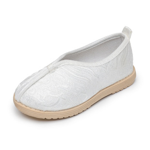 Old Beijing Handmade Cloth Shoes Antique Boys' Hanfu Shoes Ethnic Style Ancient Clothes Children's Embroidered Shoes Horse-faced Skirt Shoes