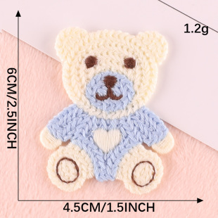 Embroidery Label Cute Bear Embroidery Sticker diy Hand Account Accessories Accessories Patch Cloth Sticker Brooch Accessories Hair Accessories