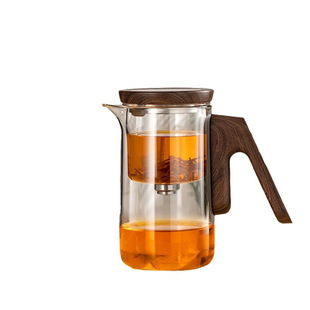 Full Glass Elegant Cup Liner Magnetic Suction Rodless Timing Office Smart Teapot Tea Water Separation Lazy Tea Making