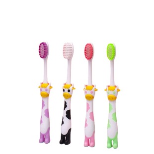 Children's toothbrush boy girl cow cartoon soft hair baby small head toothbrush oral cleaning products wholesale