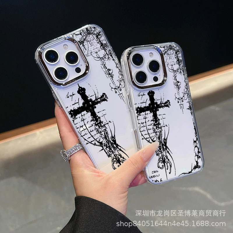 New export-grade iPhone 15 Pro Max phone case, Apple 16 electroplated photo frame, 14/13 size, protective case.