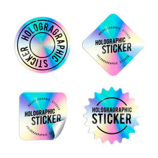 3D hologram label reflective laser sticker colorful gradient anti-counterfeiting trademark