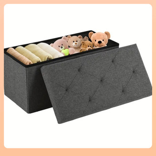 Amazon cross-border home large storage box three-seat storage stool multi-functional living room storage stool