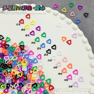 100 hollow love pentagonal star dopamine color nail drill mixed resin flat diamond jewelry batch