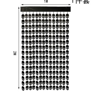 Halloween Easter Rain Silk Curtain Halloween Party Decoration Supplies Skull Pumpkin Bat Background Hanging Curtain
