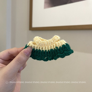South Korea 13cm Handdog Two-color Hand-knitted Skirt West Highland Plush Toy Knitted Dress Doll Factory Goods