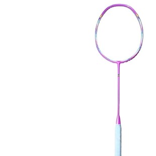 Wholesale ultra light colorful training racket 5U broken wind frame badminton racket carbon fiber wind blade custom badminton racket
