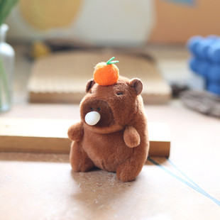 Internet Celebrity Cute Bubble Capibala Pendant Plush Toy Doll Bag Pendant Keychain Doll Doll