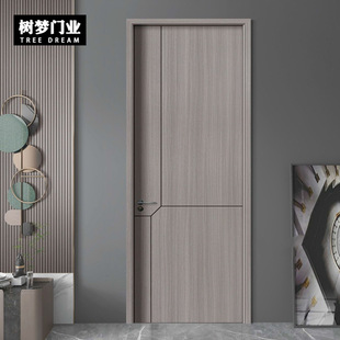 TATA Simple Interior Door Solid Wooden Door Full Wooden Door Set Door Bedroom Door Room Door Paint-Free Door Eco Bedroom Door