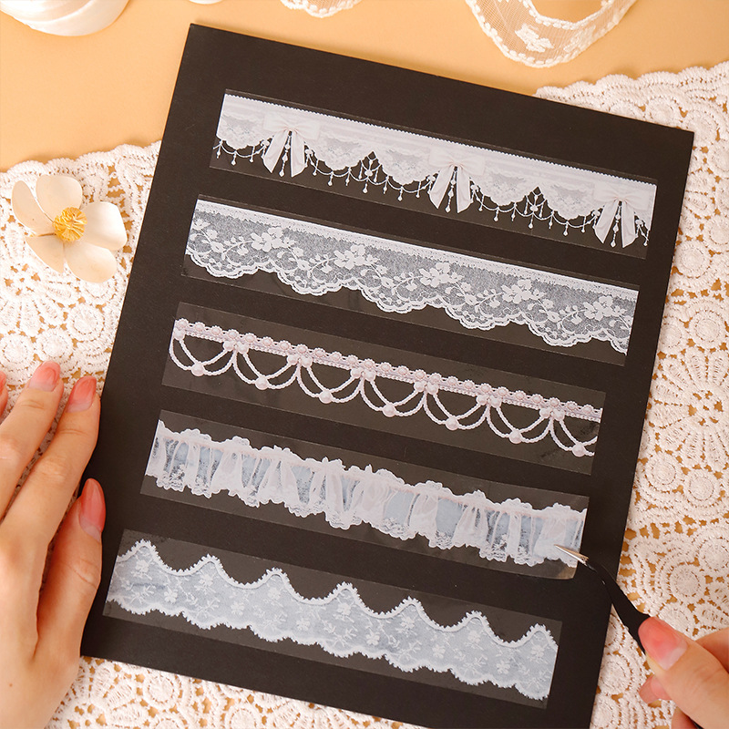 Ketchup PET tape, lace dress, creative waterproof handmade DIY journal decoration, phone case collage