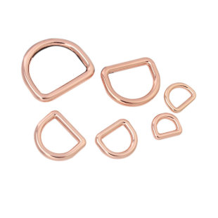 Multi-specification D-ring zinc alloy hanging rose gold backpack non-opening D-buckle bag opening metal die-casting D-ring