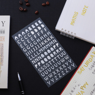 Cross-Border hand account sticker creative hot stamping English alphanumeric sticker personalized toy water cup waterproof sticker batch