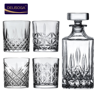 DELISOGA European style wine glass creative modern simple glass drink cup whiskey beer glass