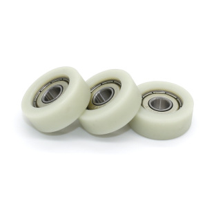 Factory supply pulley 607ZZ flat plastic wheel mobile electric door bearing plastic coated roller 7*26 * 10mm