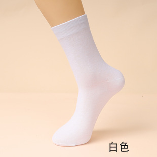 Socks men's mid-barrel spring and autumn cotton socks stockings four-season business casual cotton stockings solid color men's cotton socks