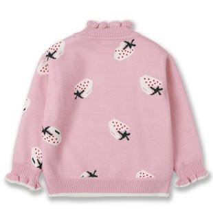 Children's sweater fleece-lined girls' sweater 2023 new autumn and winter clothing bottoming shirt girls' Western style thickened sweater