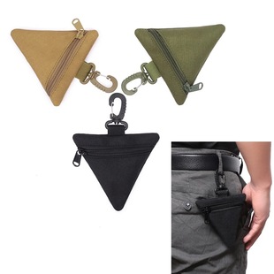 Outdoor Triangle Waist Bag Tactical Coin Purse Military Fan Tactical Buckle Running Portable Edc Tool Storage Handheld Bag