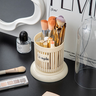 New Makeup Brush Storage Cylinder Dustproof Lipstick Eyeshadow Powder Brush Pen Barrel Dressing Table Arrangement Box Desktop Storage Rack