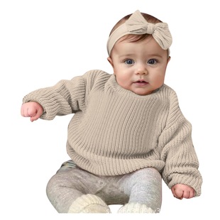 Organic cotton embroidery custom baby chunky knit sweater