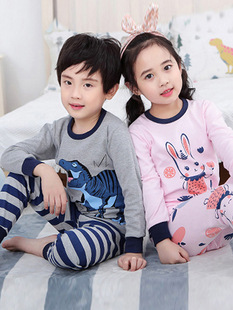 Children's Underwear suit Cotton Boys' Autumn Clothes and Pants Girls' Little Boys' Pajamas Big Children's Winter Cotton Sweater