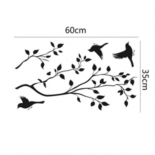 8208 manufacturers supply wholesale cross-border new branches bird living room bedroom children's room removable wall stickers decoration