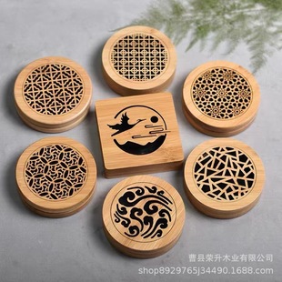 Phyllostachys pubescens коробка для благовоний круглая бамбуковая лежачая коробка для благовоний горелка для сандалового дерева чайная церемония домашняя курильница полая коробка для благовоний