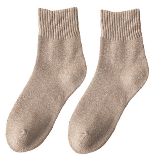 Men's Winter Thickened Terry Socks, Pure Cotton, Odor-Resistant Mid-Calf Socks, Fleece-Lined Floor Socks, Sleep Socks, Thermal Socks