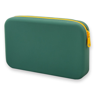 Customized Silicone Wash Hand-Held Storage Bag Passport Digital Change Sundries Waterproof Contrasting Color Satchel Clutch Bag Wholesale