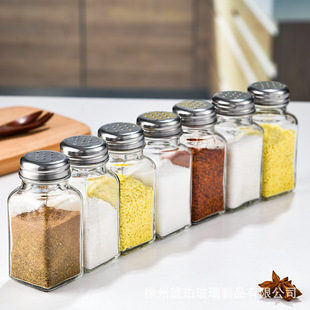 Оптовая кухонная Квадратная бутылка для приправ Бутылка перца Порошок из свиной печени банка барбекю солонка бутылка для приправ стеклянная банка для приправ