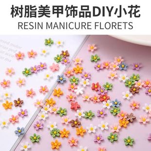 Internet Celebrous Nail Art Lily Flower Mini Five-petal Flower Resin DIY Jewelry Accessories Small Flower Nail Plum Blossom Sunflower