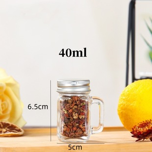 Creative Transparent Glass Cup Mason Cup with Lid Glass Cup Handle Cup Beverage Cup Milk Tea Cup