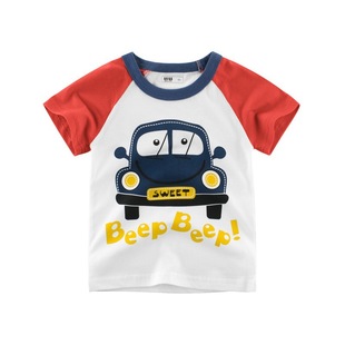 2025 new children's clothing summer boys cartoon short sleeve t-shirt kids wear children's clothing a generation of hair ins