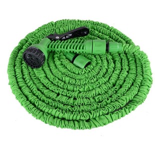 New 3 times telescopic water pipe garden water pipe high pressure water gun garden car wash water pipe black and green double color a generation of hair