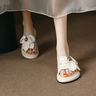 Great-looking ~ Flower Open Toe Women's 2025 Summer Thick Bottom All-match Outer Wear Sandals