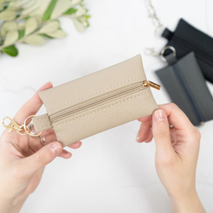 New Creative Pocket Tissue Leather Storage Bag Mini Zipper Wet Tissue Box Portable Out Coin Purse