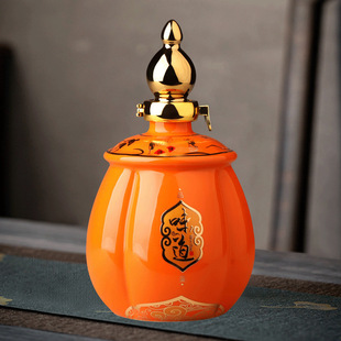 Jingdezhen Ceramic New Liquor Empty Wine Bottle 0.50kg Household Sealed Wine Jar Ornaments