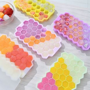 New silicone honeycomb ice grid 37 grid quick-frozen ice mold household refrigerator food grade easy demoulding ice making artifact