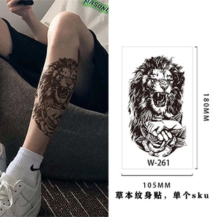 Cross-border exclusive factory direct herbal tattoo stickers waterproof sweat-proof semi-permanent arm calf juice tattoo stickers
