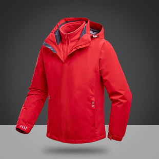 Three-in-one Outdoor Rush Clothes Water-repellent Windproof Mountaineering Camping Riding Clothes Men's and Women's Couple's Rocker Rush Clothes