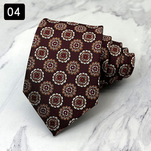 Tie men's wedding bridegroom festive wedding banquet suit accessories fashion pattern wine red hand wide version 8CM