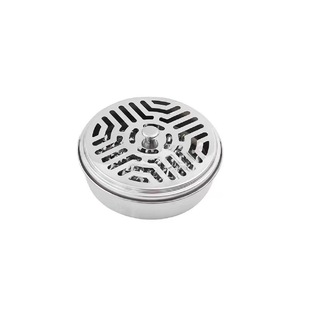 Thickened Stainless Steel Mosquito-repellent Incense Box Household Mosquito-repellent Incense Tray Height with Lid Fireproof Anti-scalding Mosquito-repellent Incense with Grey Box Sandalwood Stove