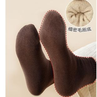 Northeast Super Thick Socks Women's Autumn and Winter Mid-length Socks fleece-lined Thickened terry Winter Warm High Sleeping Long Socks