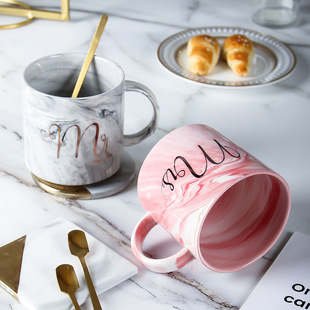 Nordic ins Marble Ceramic Mug Wedding Bridesmaid Accompanying Gift Cup Company Custom Gift logo